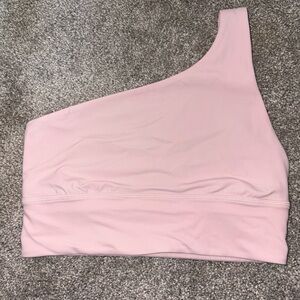 Lululemon pink one shoulder sports bra